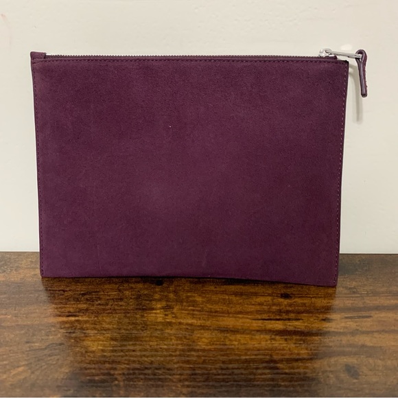 Authentic Theory Suede Dark Mulberry Pouch - Picture 3 of 4